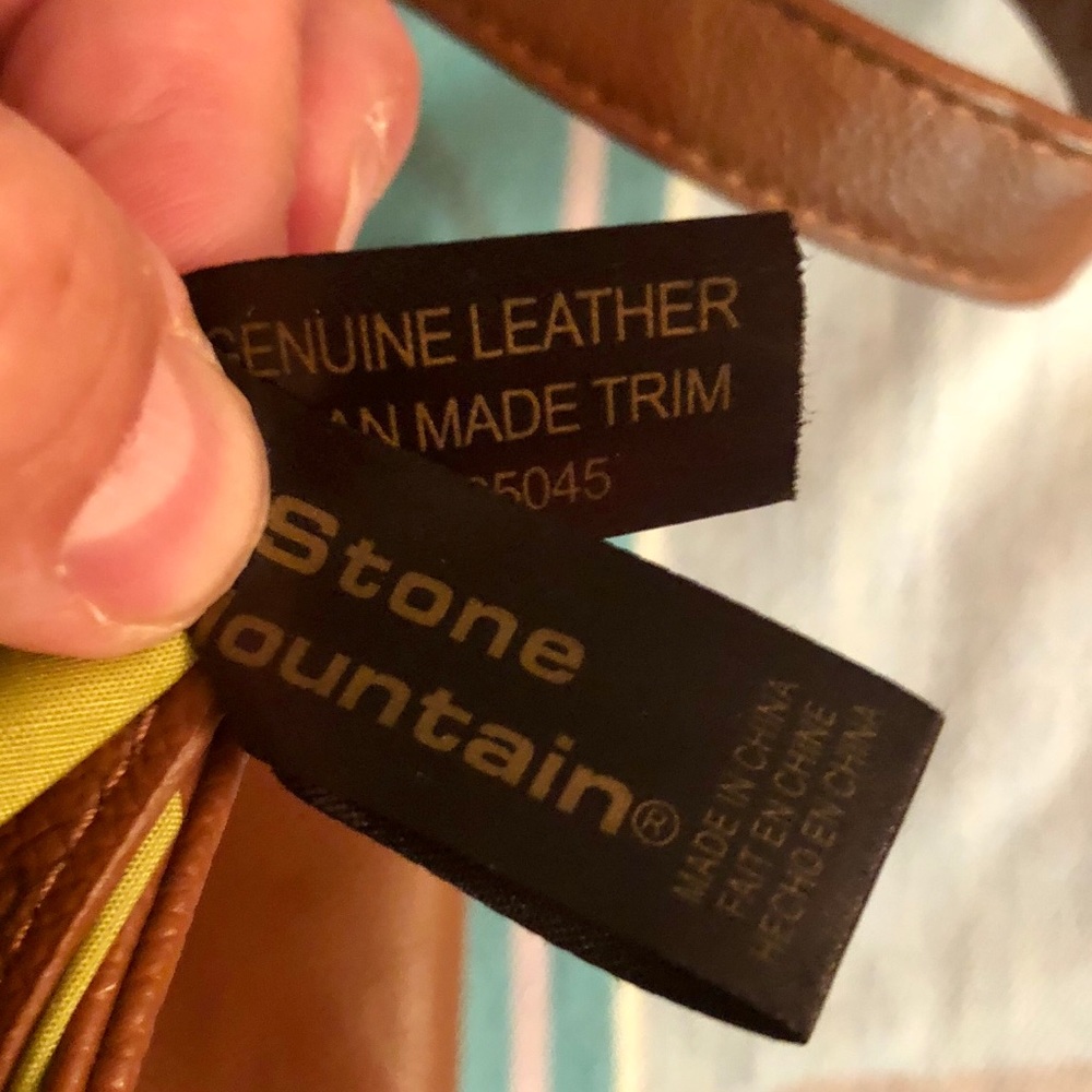 Light brown leather crossbody EUC - Picture 5 of 8